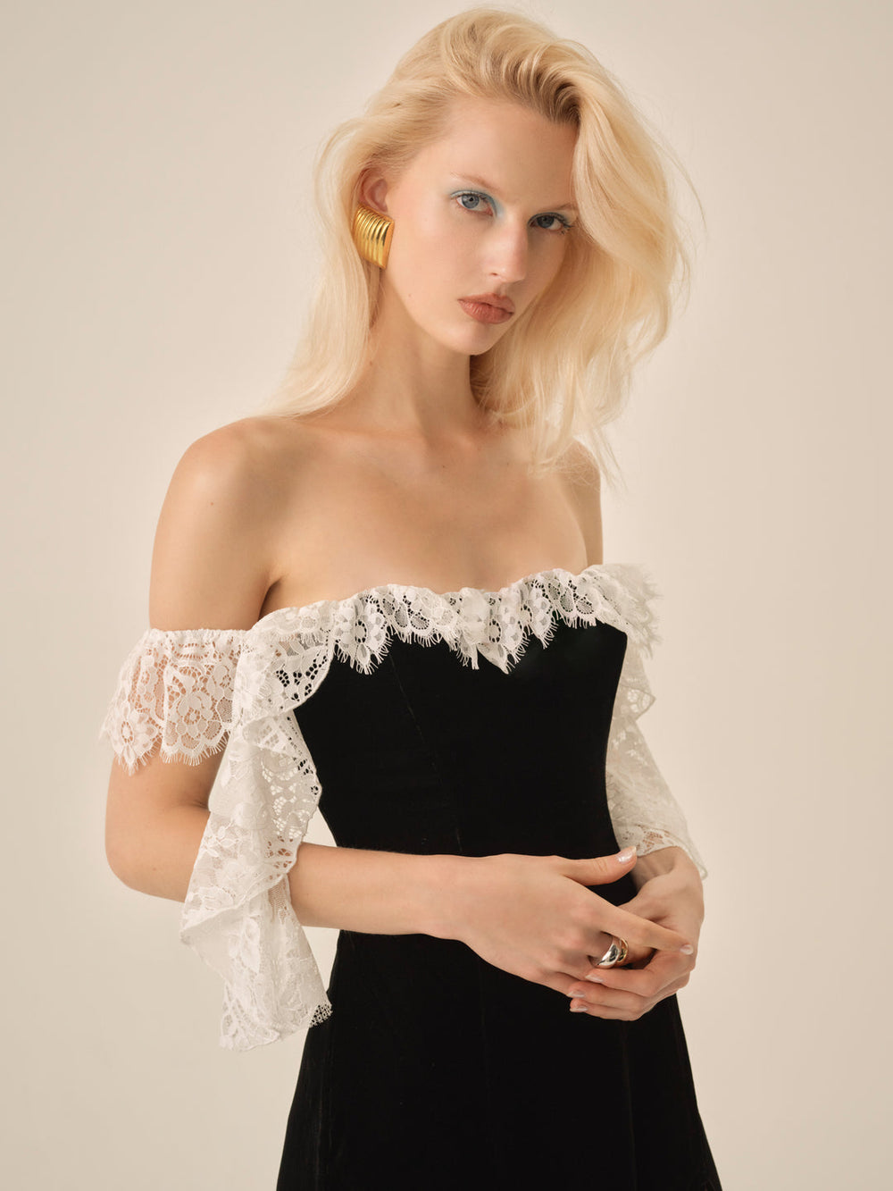 La Vie En Bow Velvet Maxi Dress Black