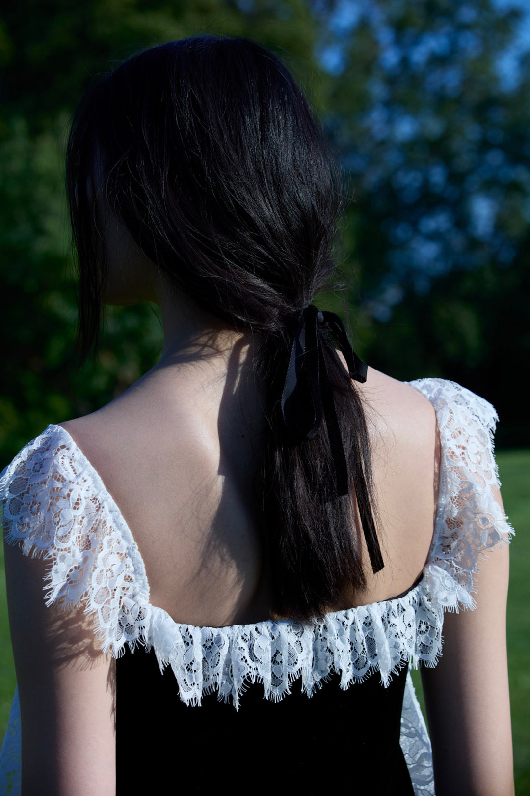 La Vie En Bow Velvet Maxi Dress Black