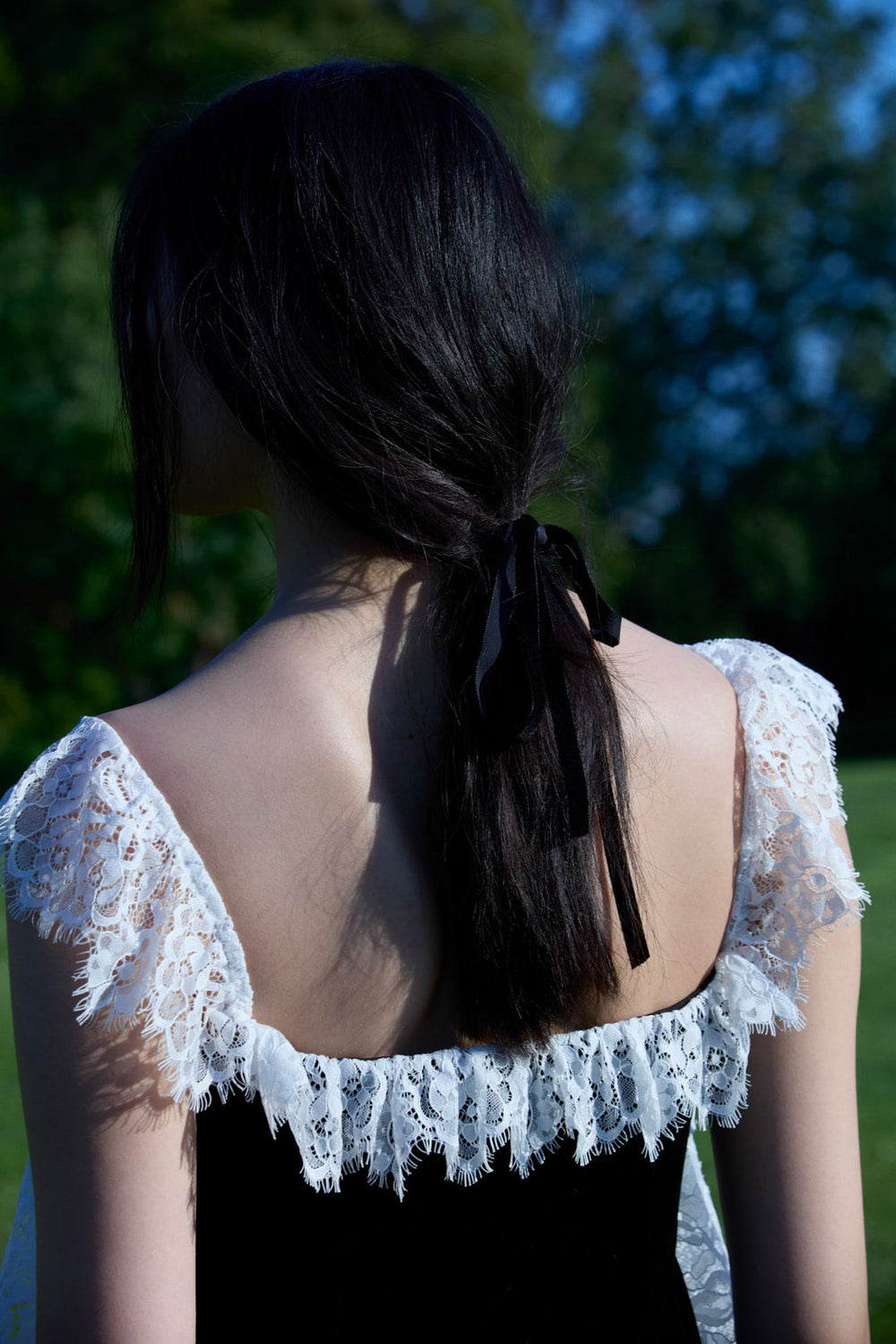 La Vie En Bow Velvet Maxi Dress Black