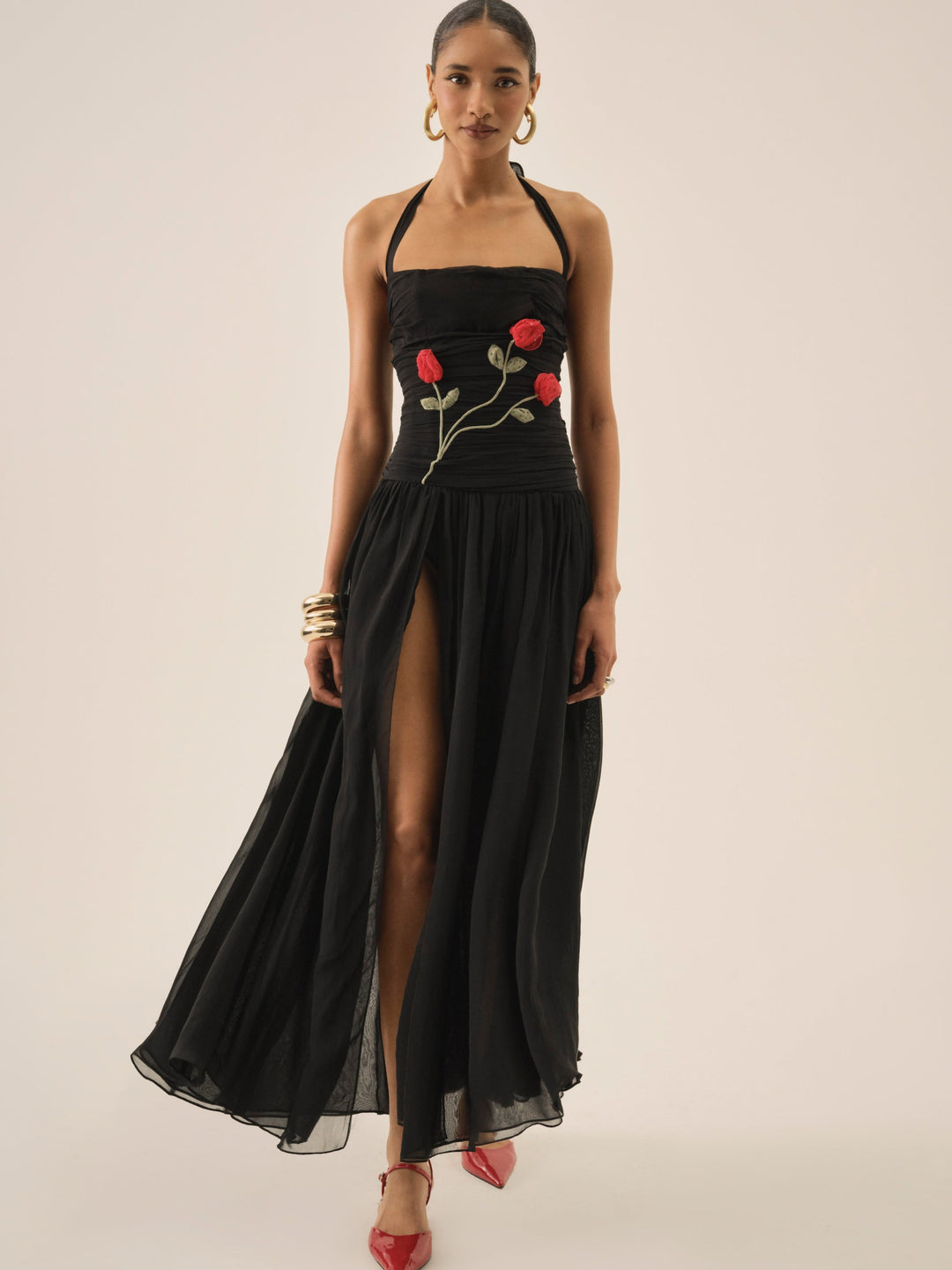 Ophelie Organza Maxi Dress Black