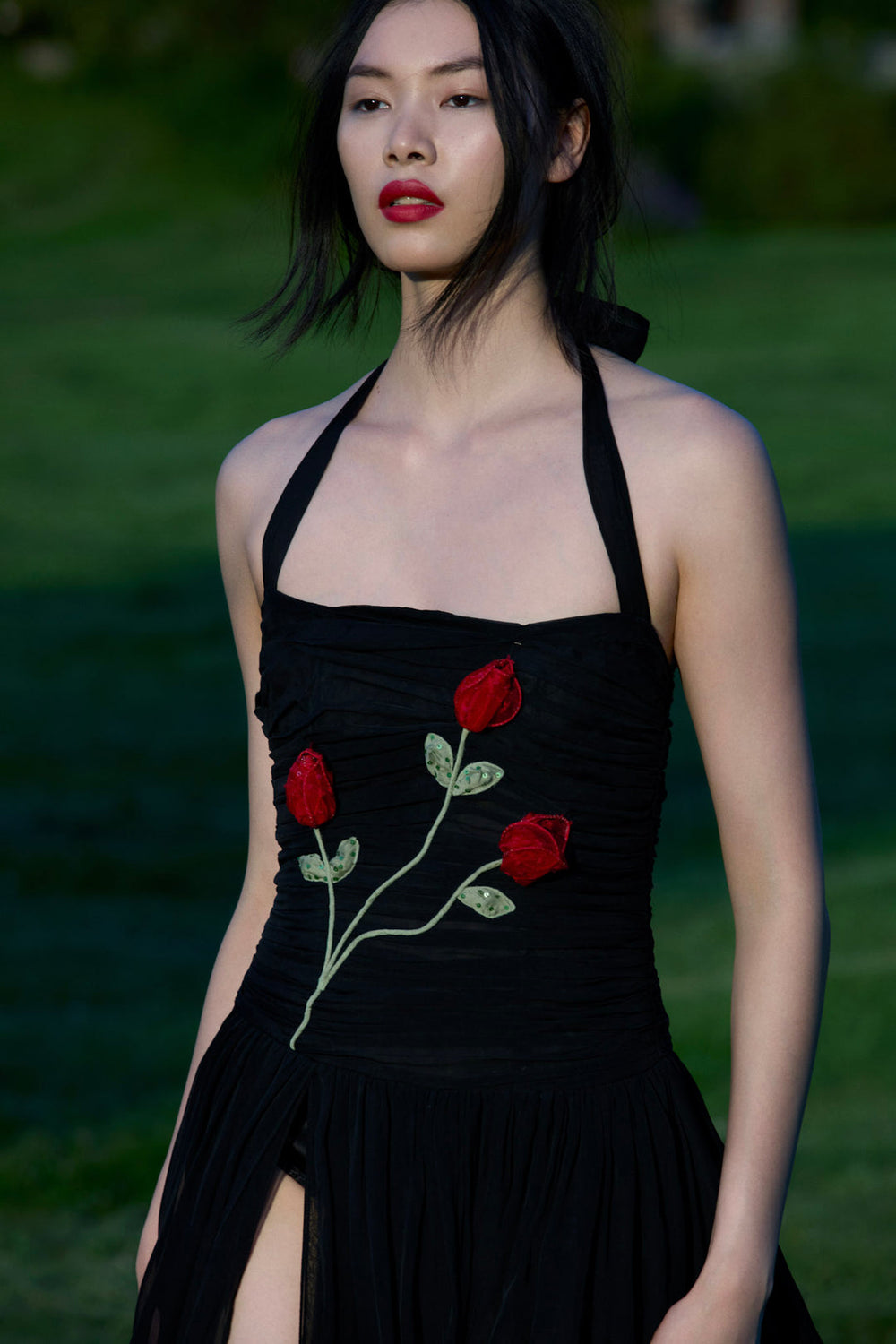 Ophelie Organza Maxi Dress Black