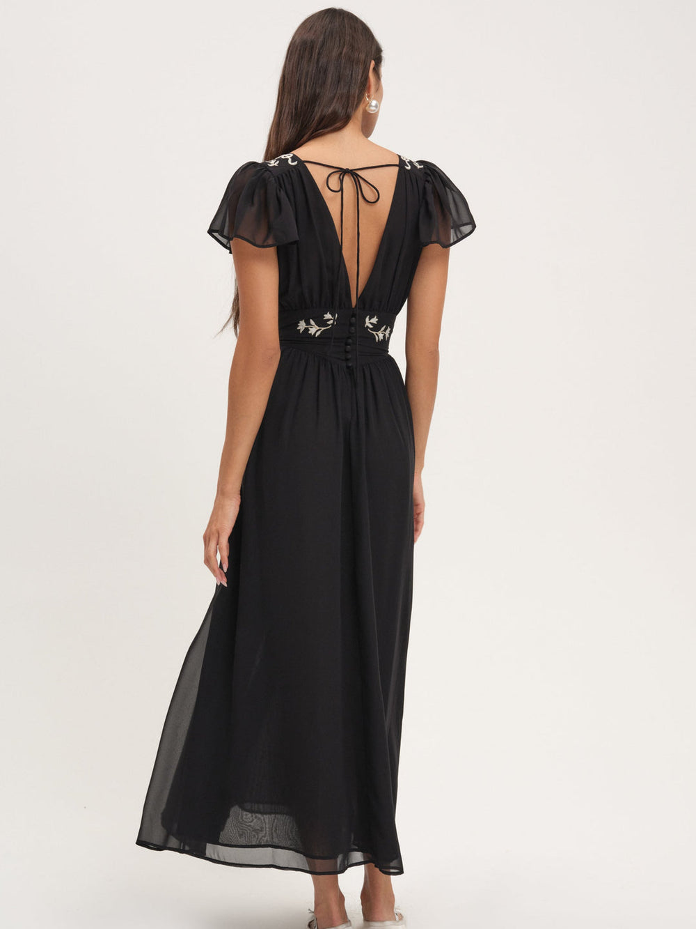 Emmie Chiffon Maxi Dress Black