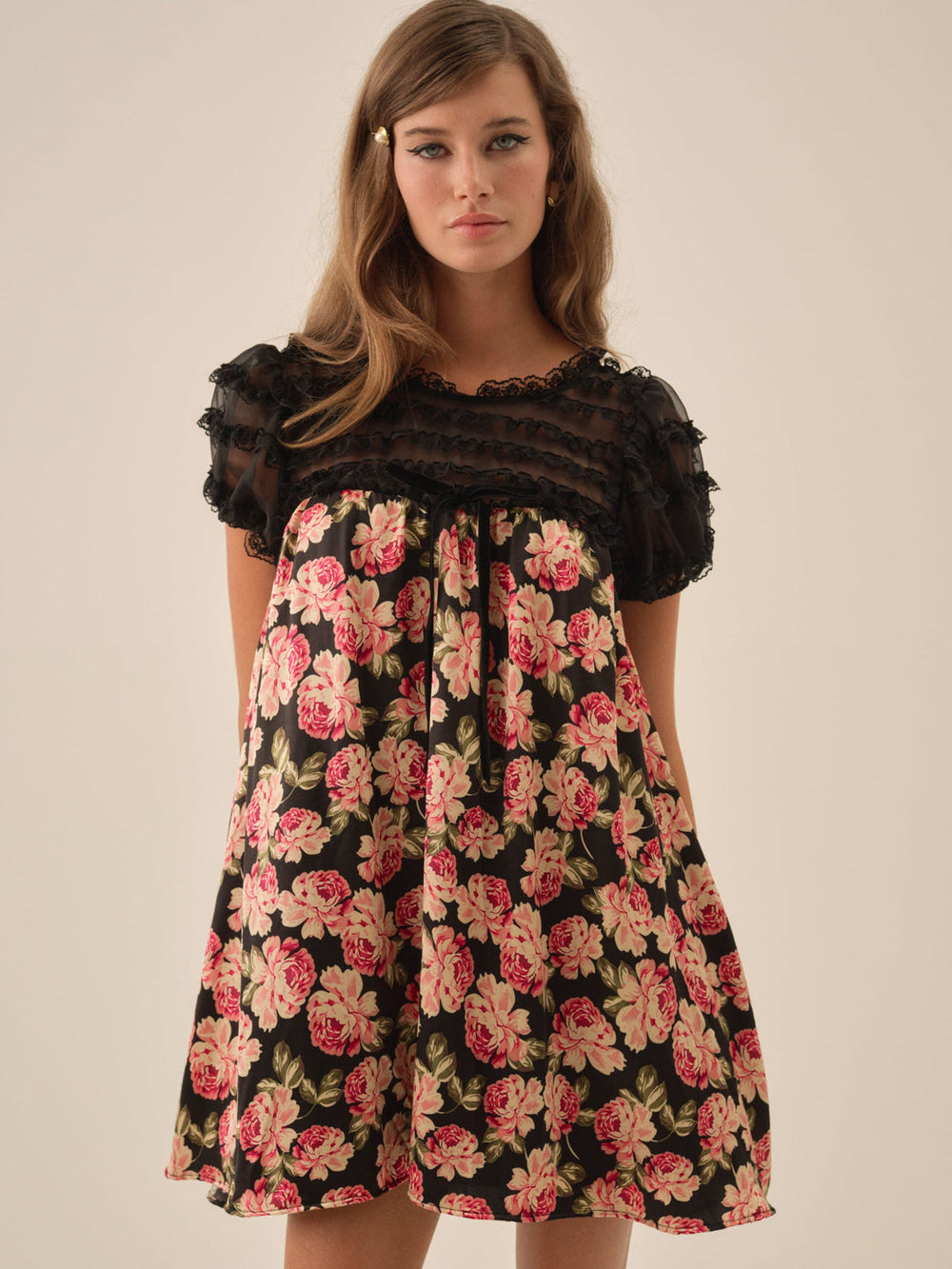 Belmond Floral Mini Dress Black