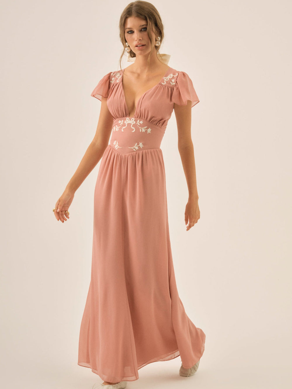 Emmie Chiffon Maxi Dress Mauve