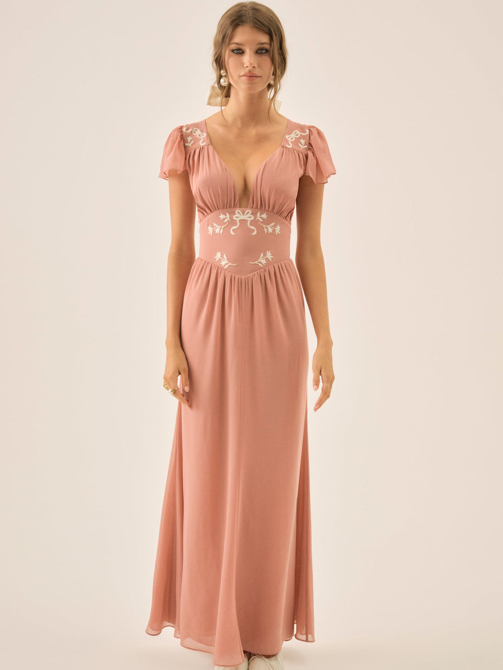 Emmie Chiffon Maxi Dress Mauve