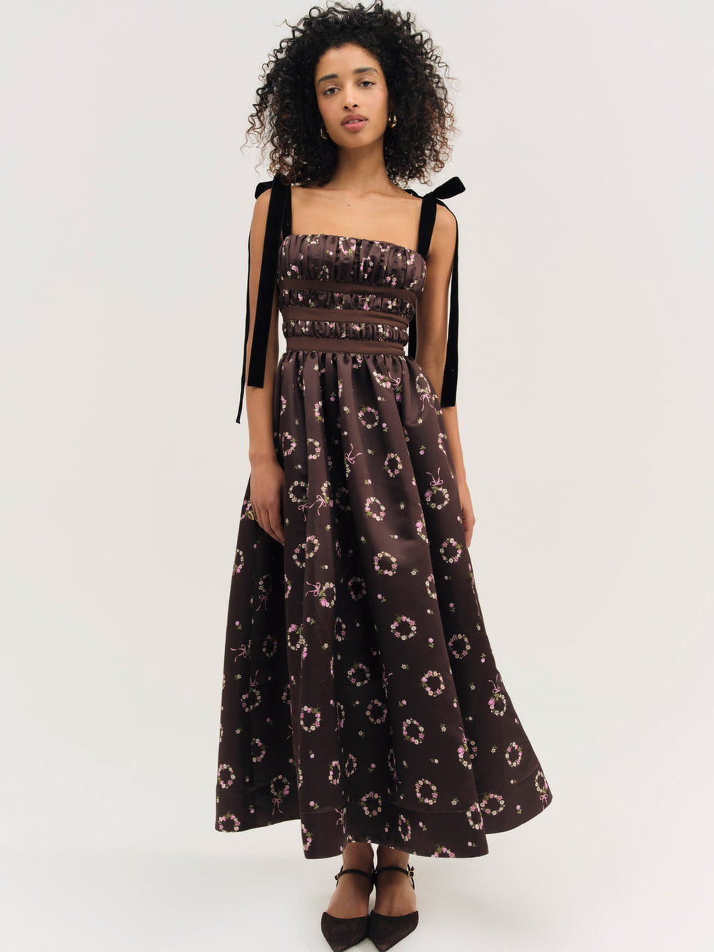 Kendra Midi Dress Brown