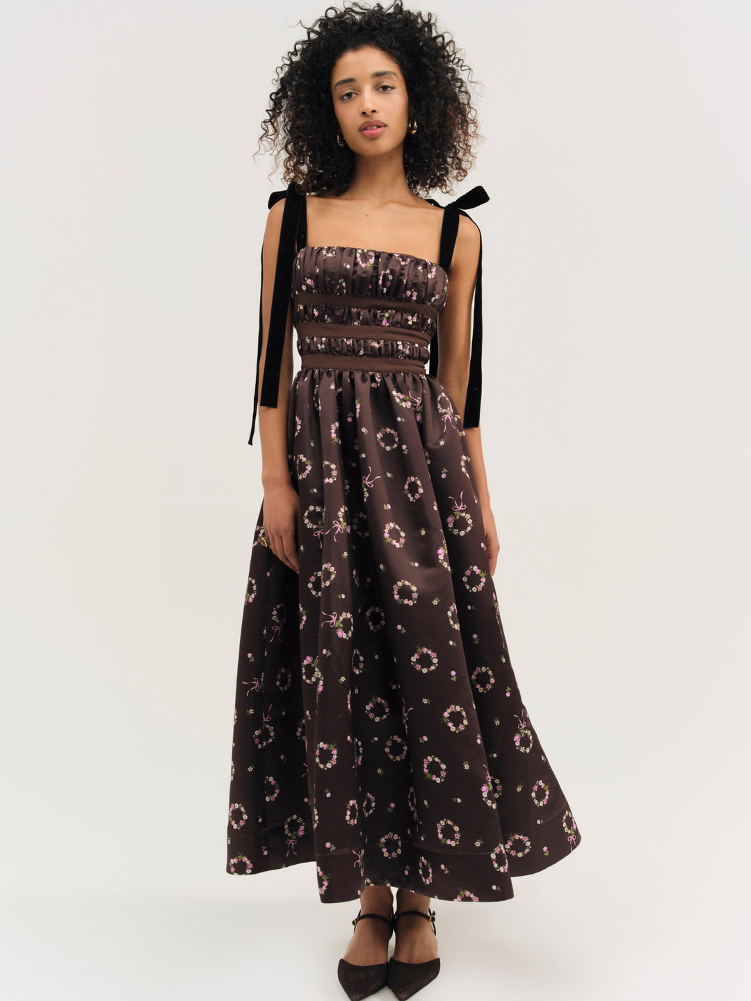 Kendra Midi Dress Brown
