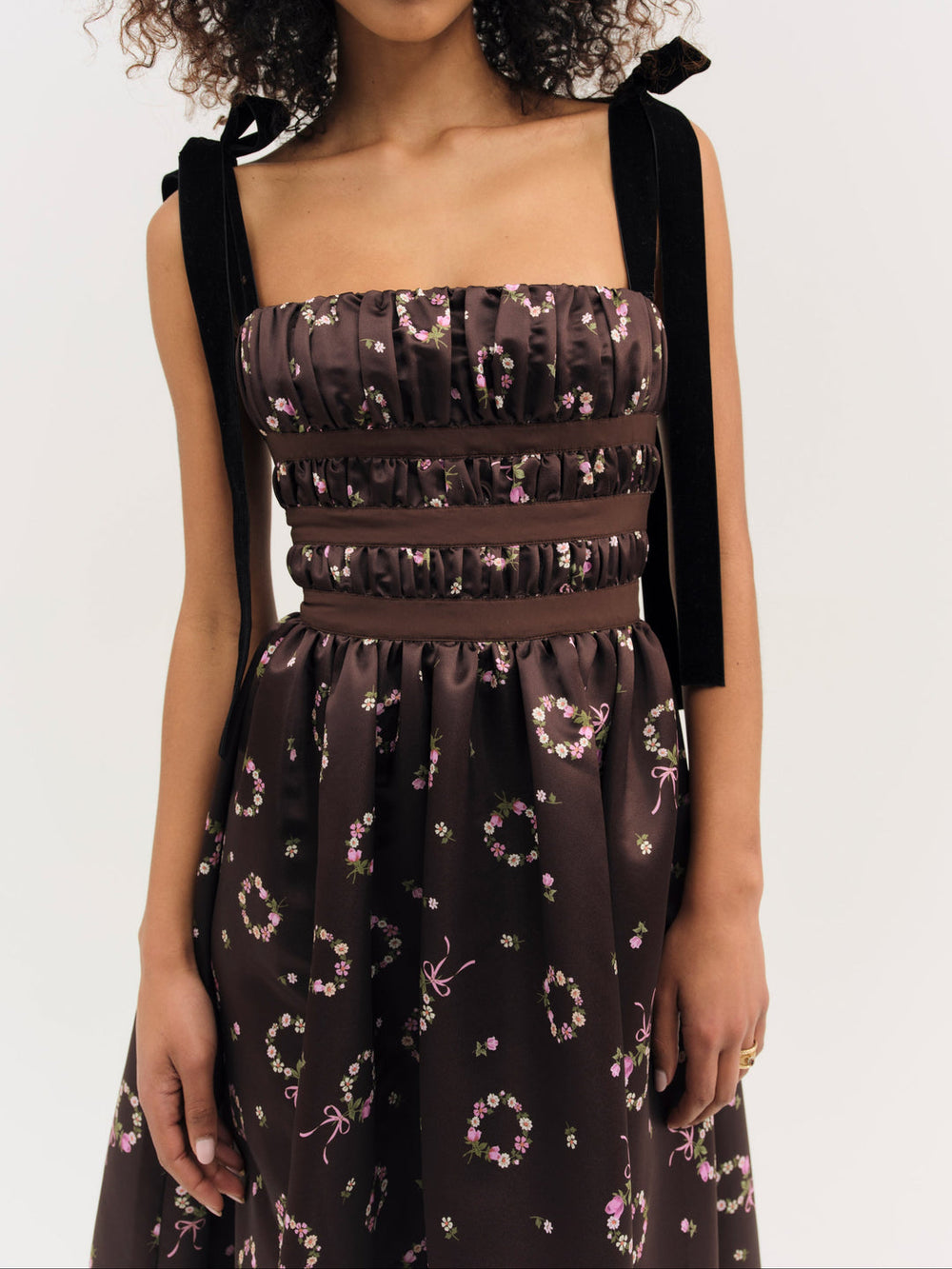 Kendra Midi Dress Brown