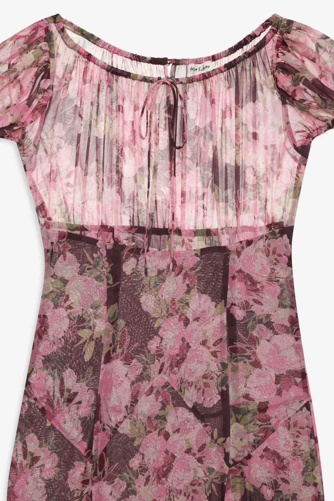 Adeline Floral Midi Dress Brown