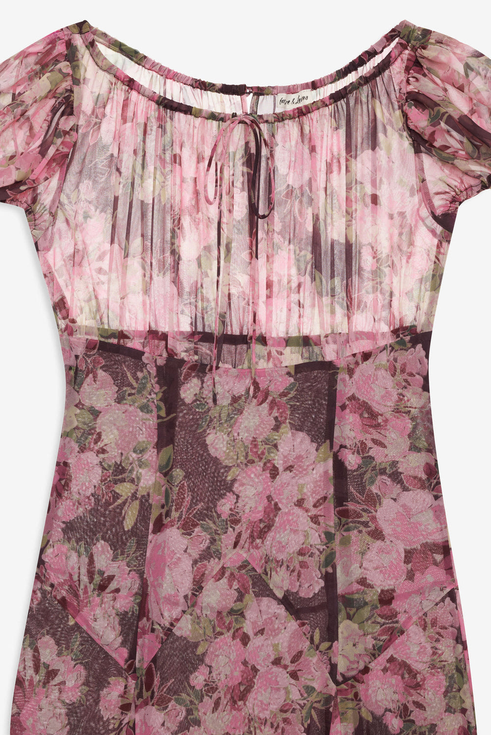 Adeline Floral Midi Dress Brown