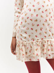 Adahlia Floral Mini Dress Cream