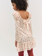 Adahlia Floral Mini Dress Cream