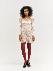 Adahlia Floral Mini Dress Cream