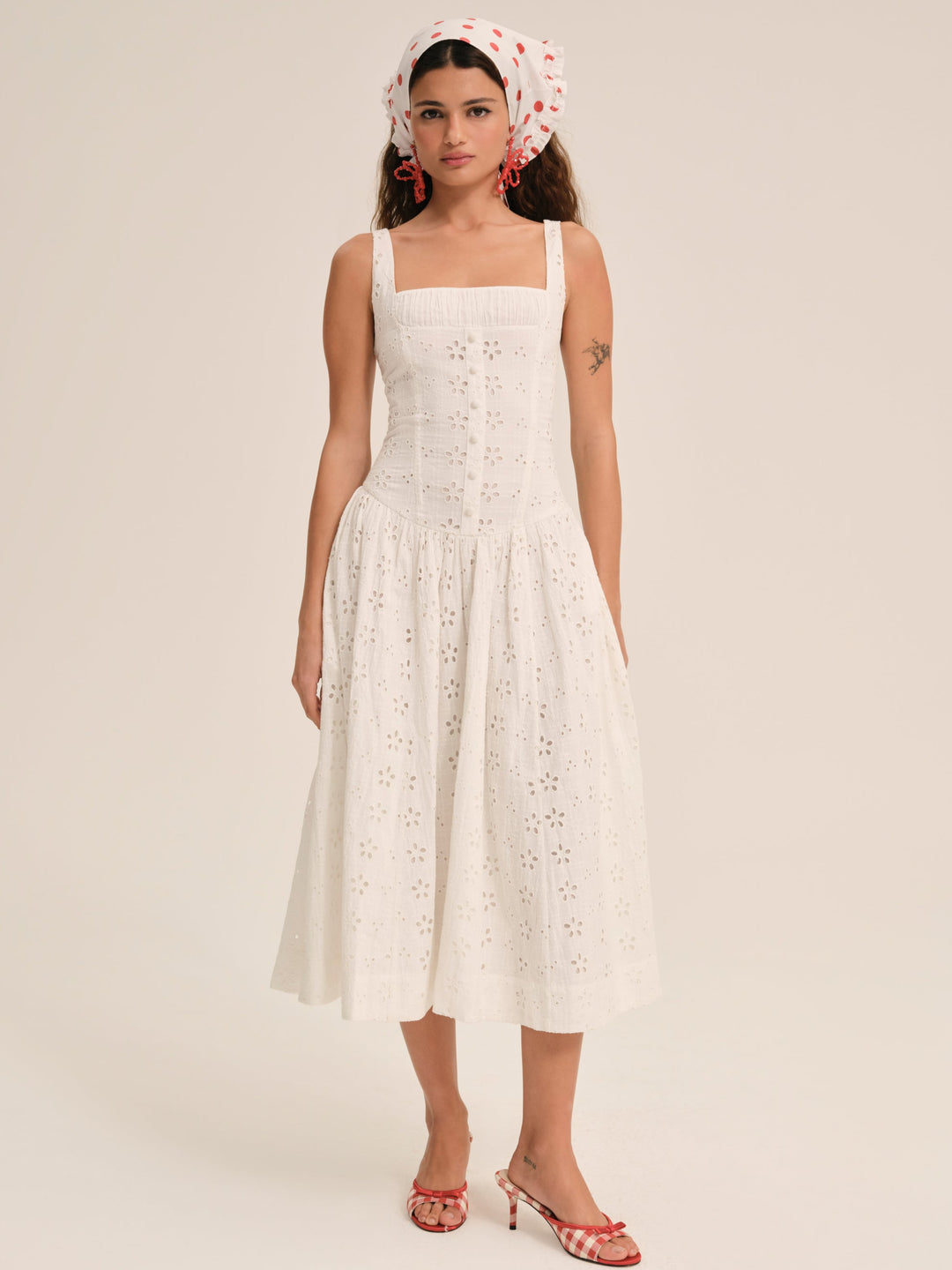 Dreamy Daisy Midi Dress White