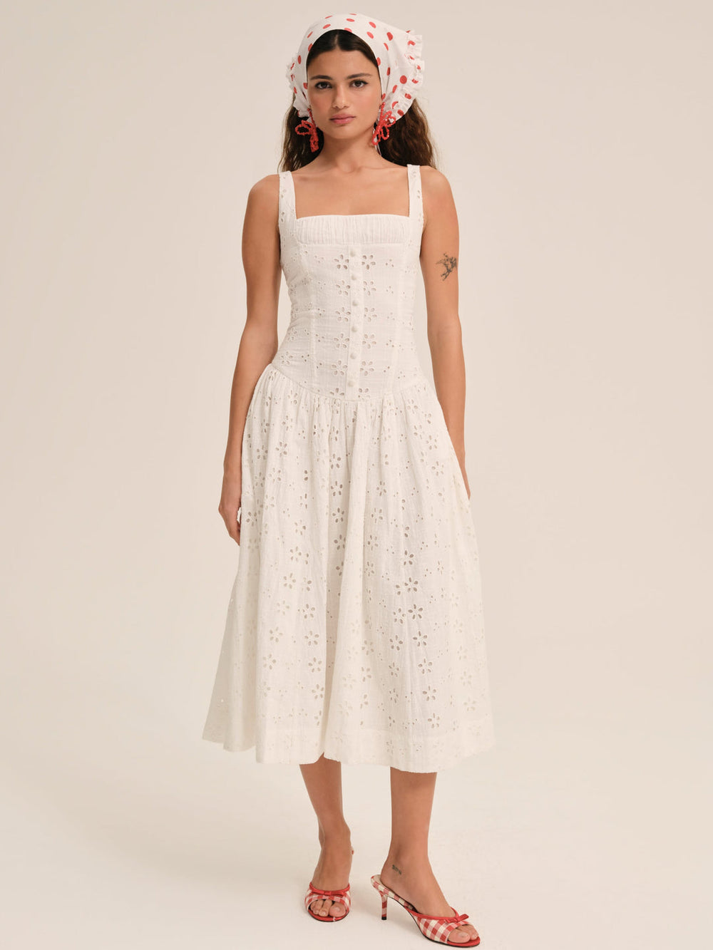 Dreamy Daisy Midi Dress White