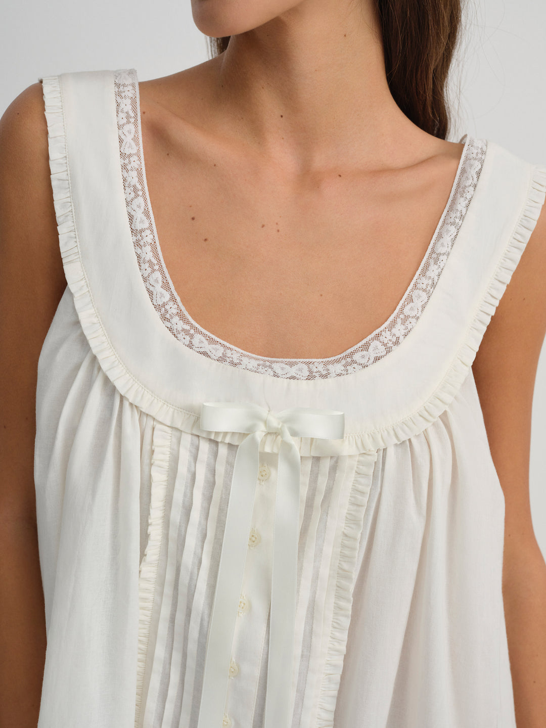 Venetia Slip Dress Vintage Cream