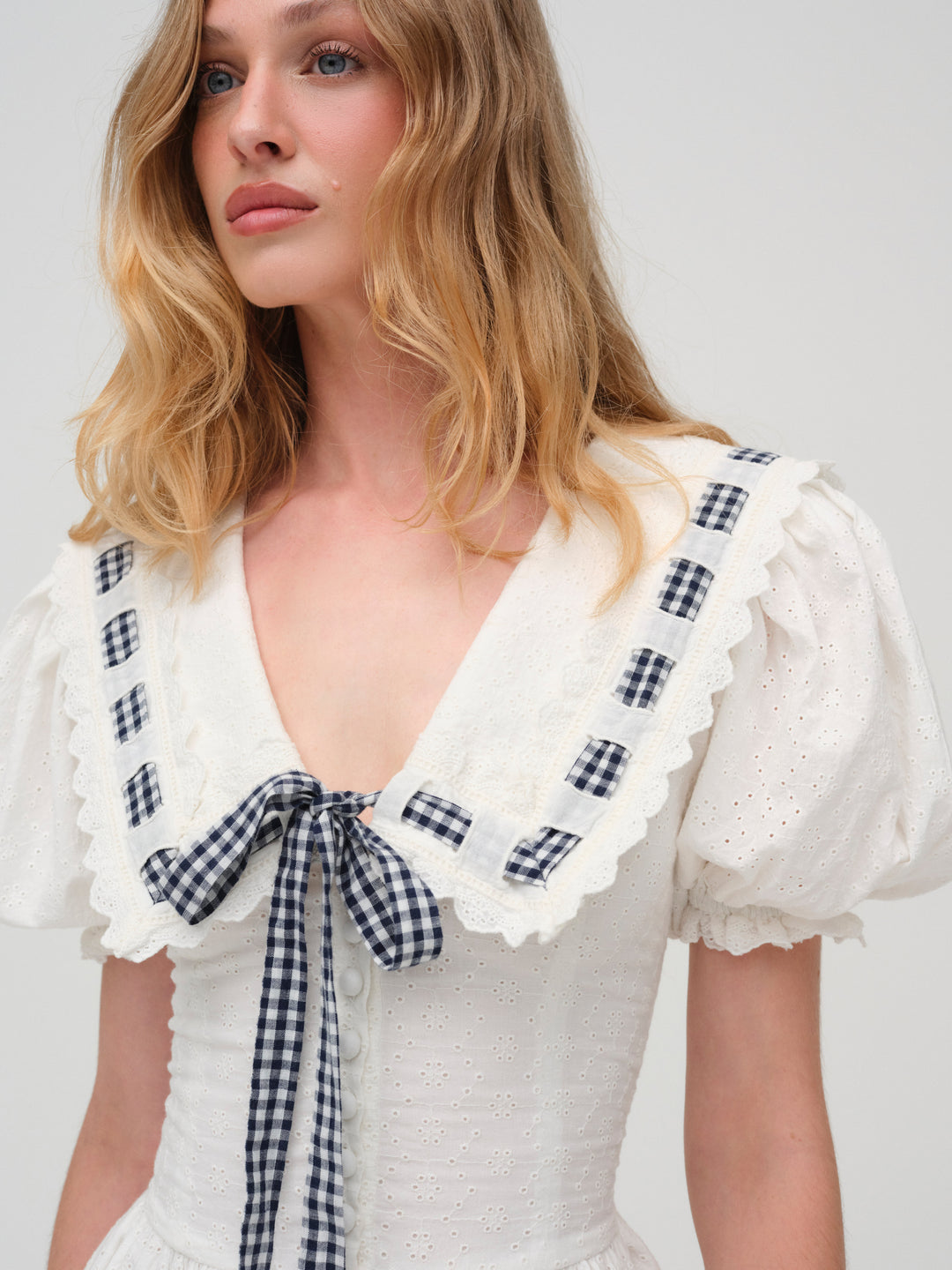 Ruby Ribbon Mini Dress White