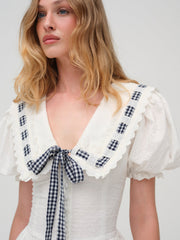 Ruby Ribbon Mini Dress White