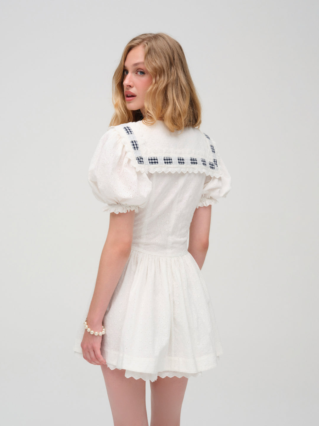 Ruby Ribbon Mini Dress White