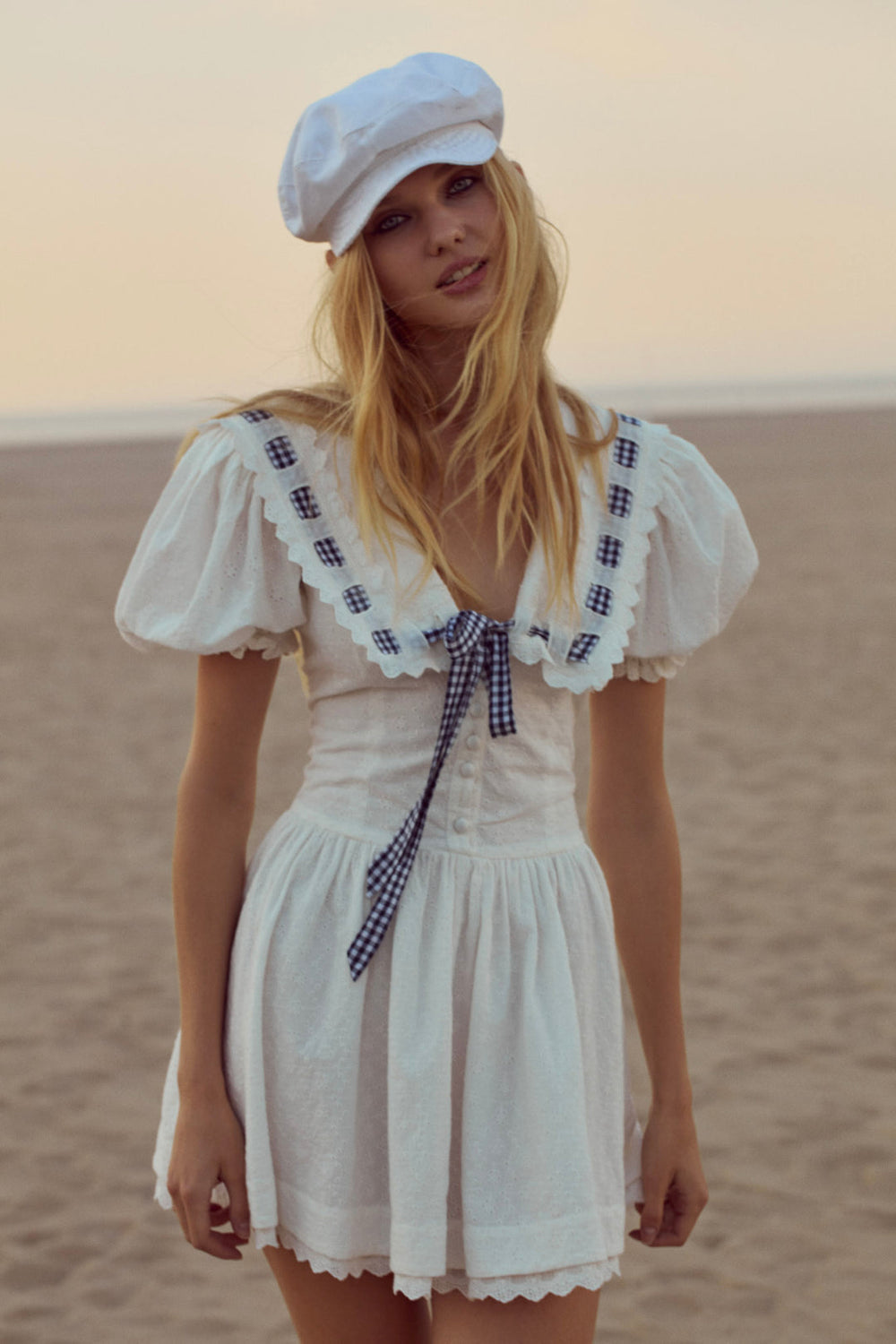 Ruby Ribbon Mini Dress White