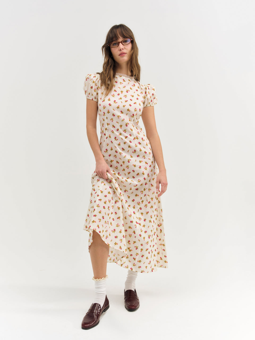 Adahlia Floral Maxi Dress Cream