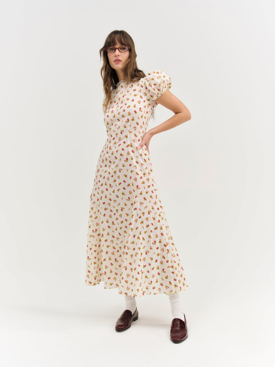 Adahlia Floral Maxi Dress Cream