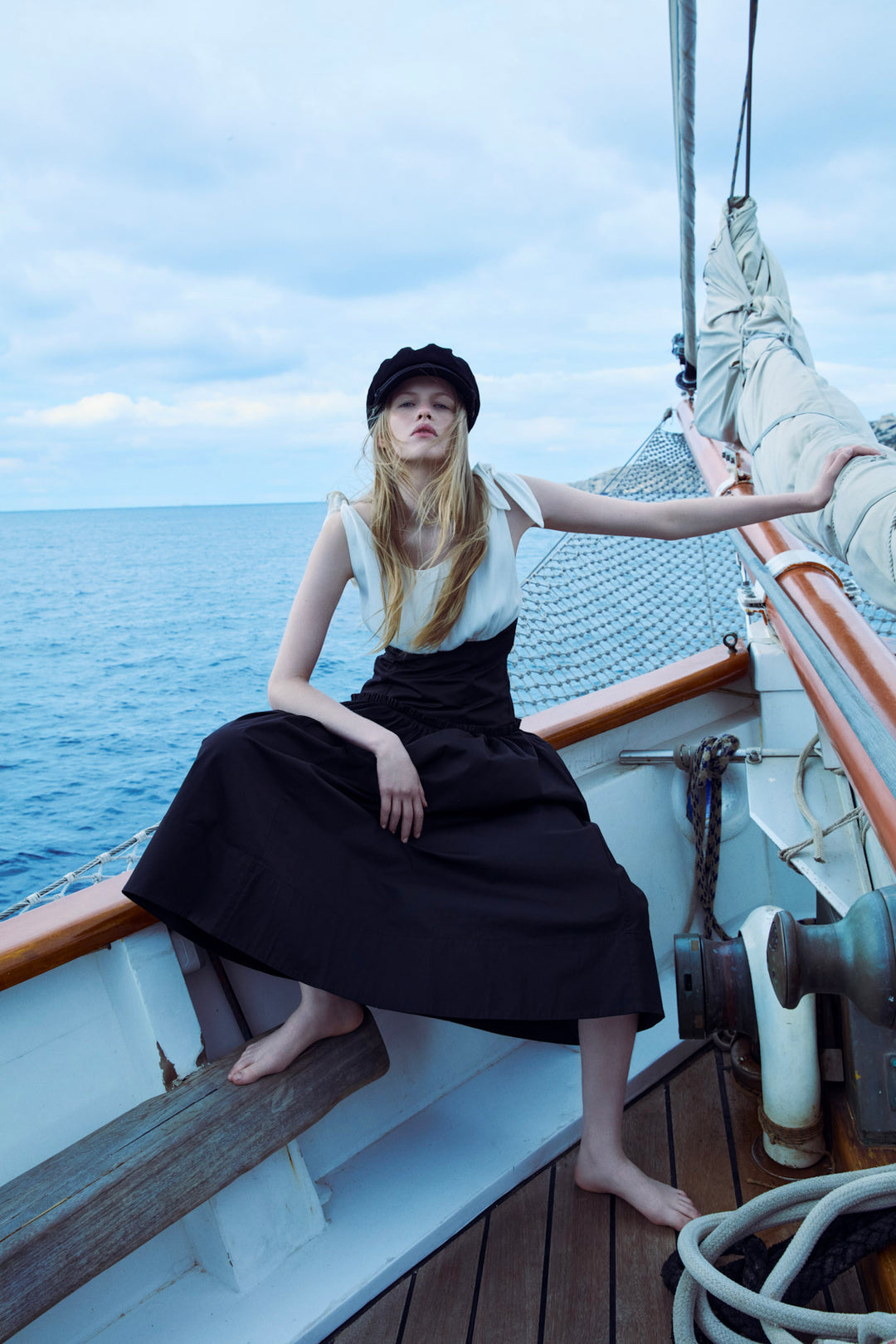 Helena Poplin Midi Dress Black