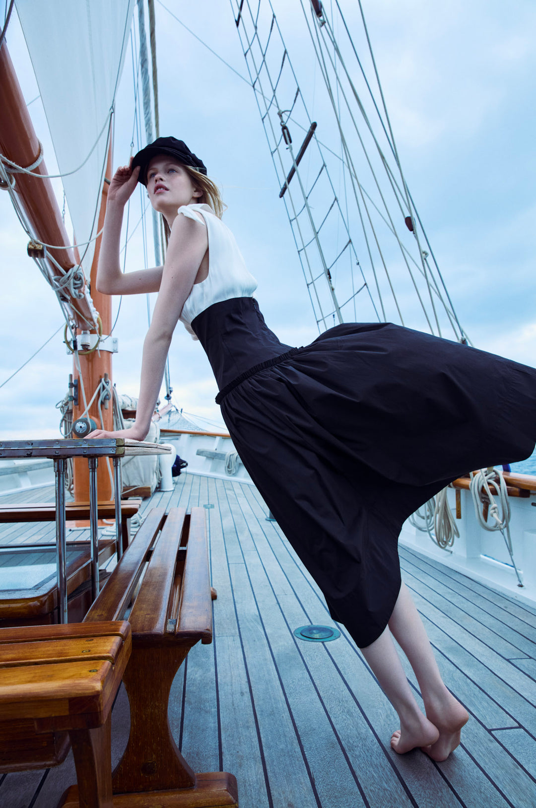 Helena Poplin Midi Dress Black