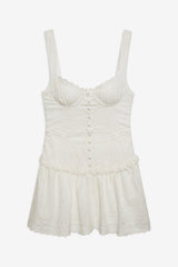 Dreamy Daisy Mini Dress White