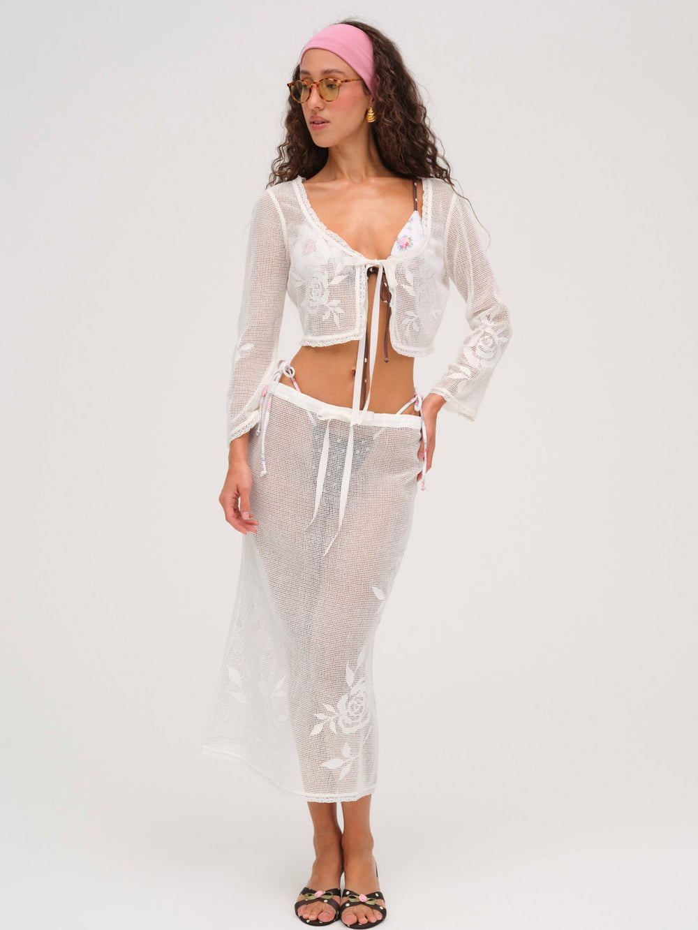 Rose Crochet Top White
