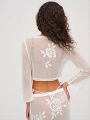 Rose Crochet Top White