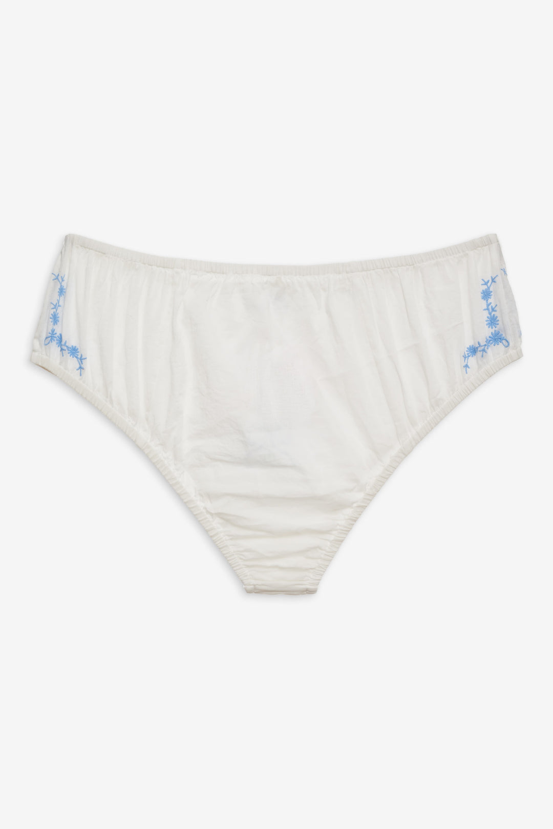 Forget Me Not Embroidery Bloomer Panty White