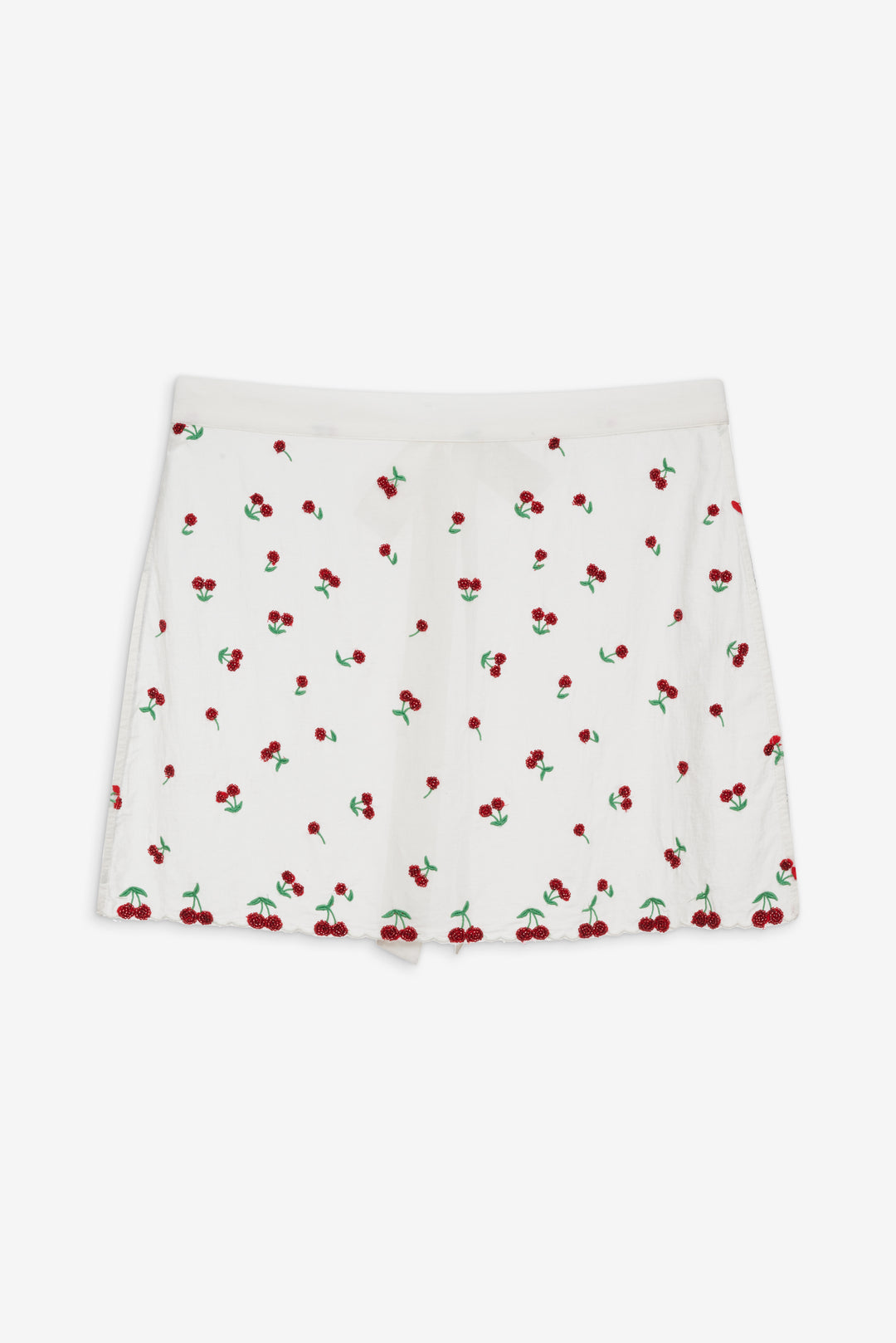 Beaded Cherries Apron Red