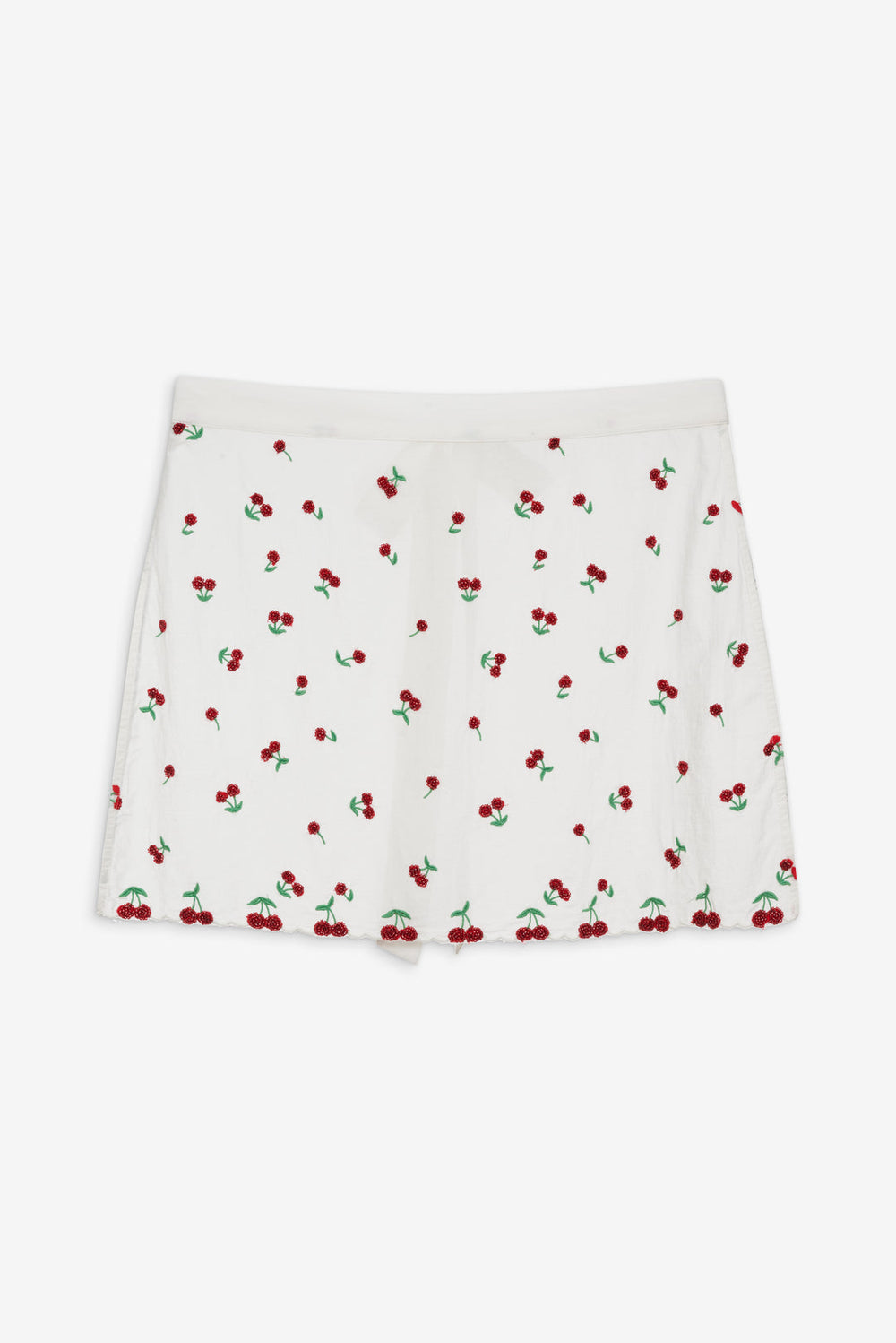 Beaded Cherries Apron Red