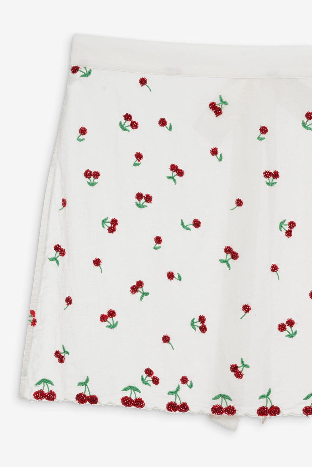 Beaded Cherries Apron Red