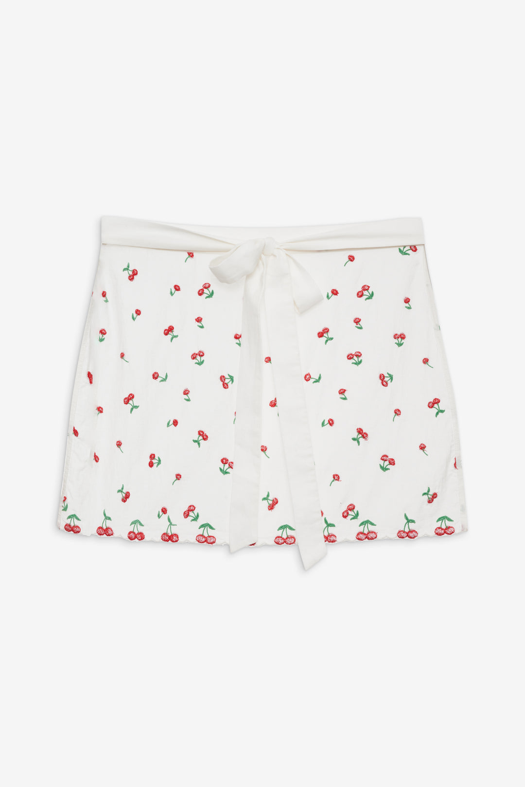 Beaded Cherries Apron Red