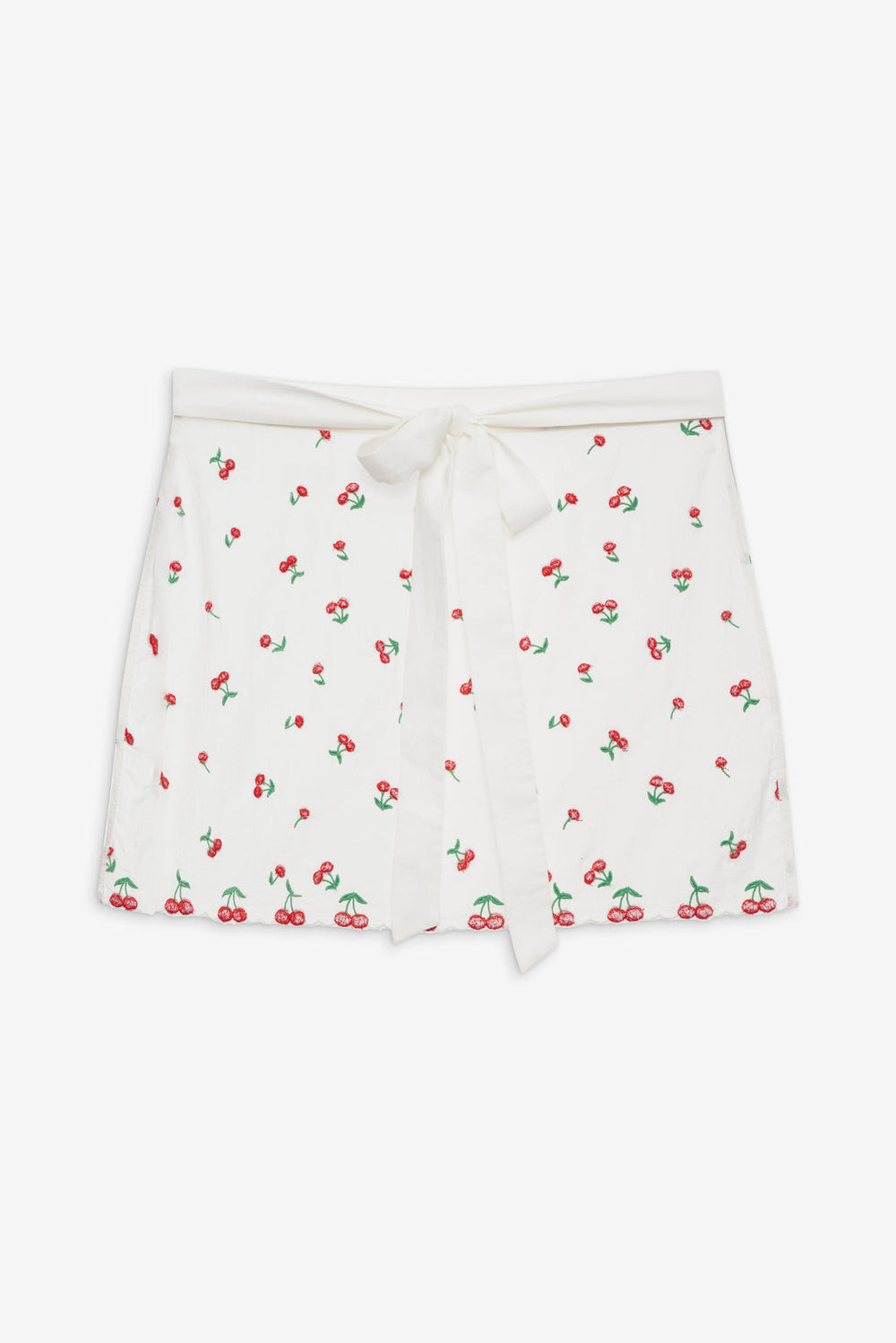 Beaded Cherries Apron Red