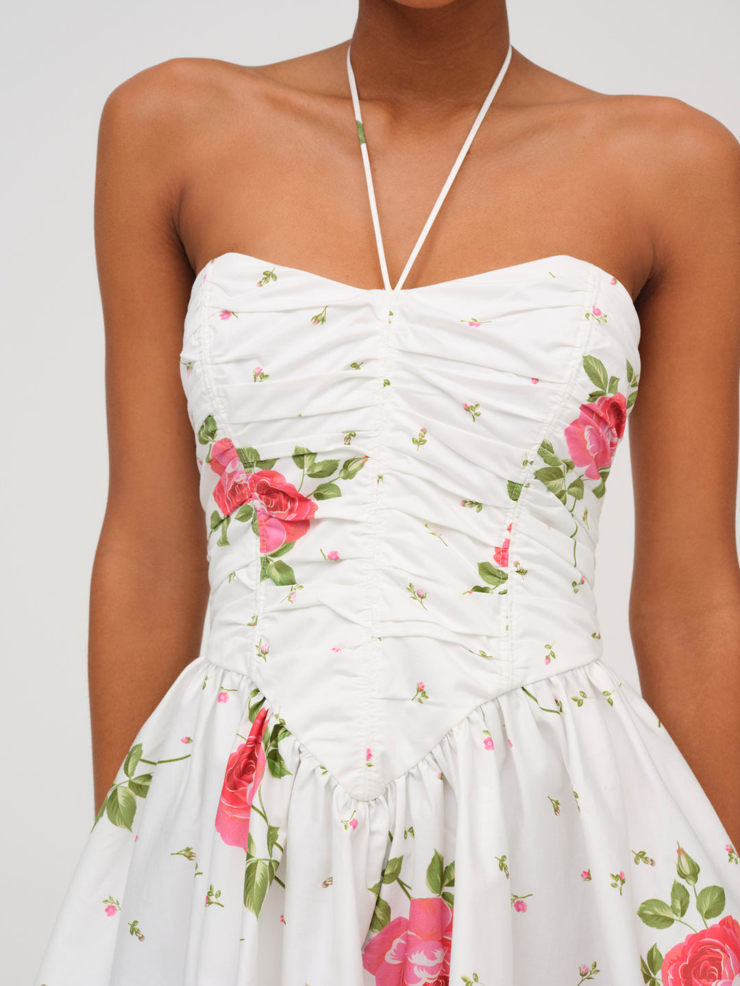 Rosebud Corset Mini Dress White