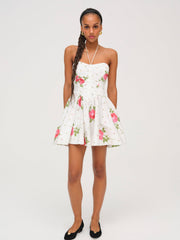 Rosebud Corset Mini Dress White