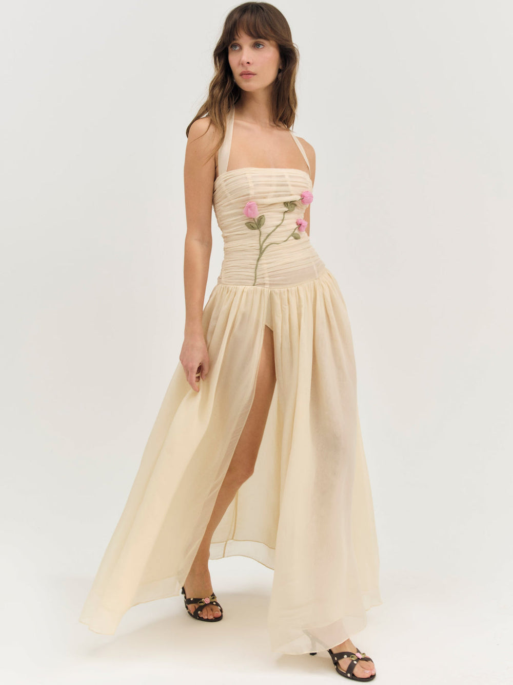 Ophelie Organza Maxi Dress Blush