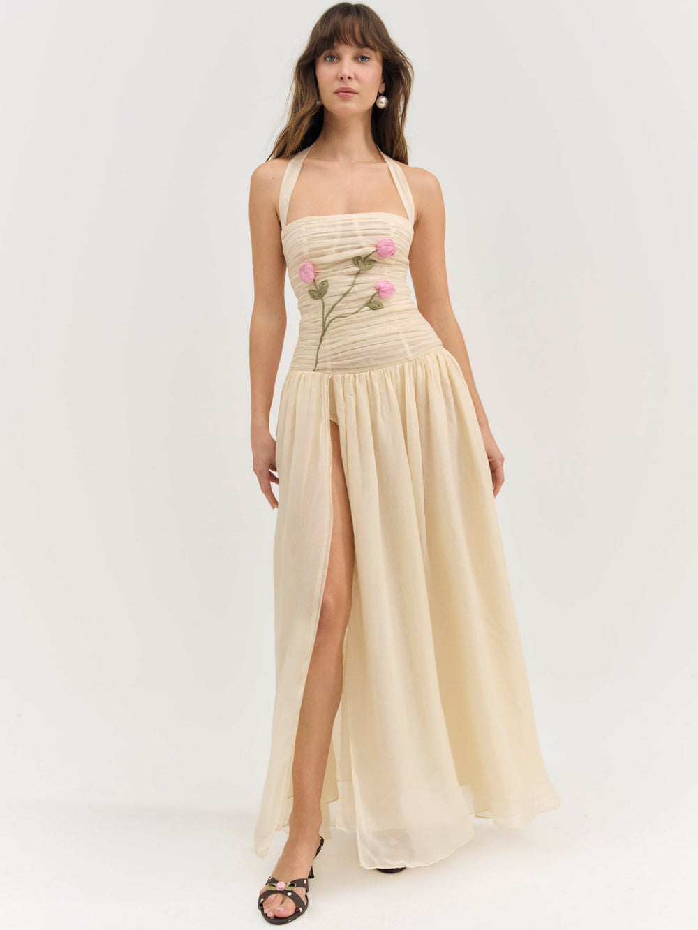 Ophelie Organza Maxi Dress Blush