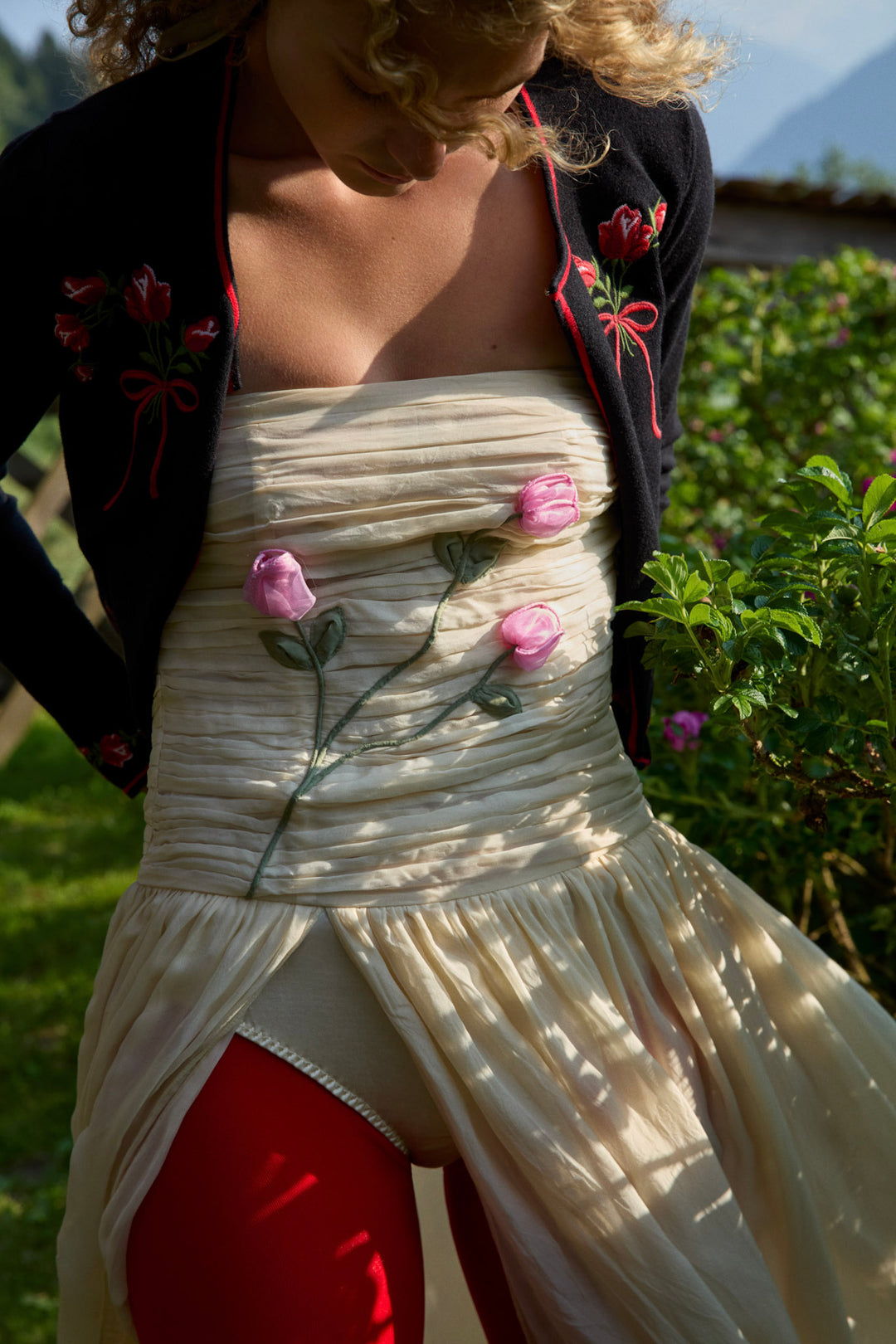 Ophelie Organza Maxi Dress Blush