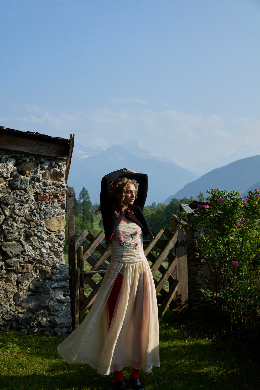 Ophelie Organza Maxi Dress Blush