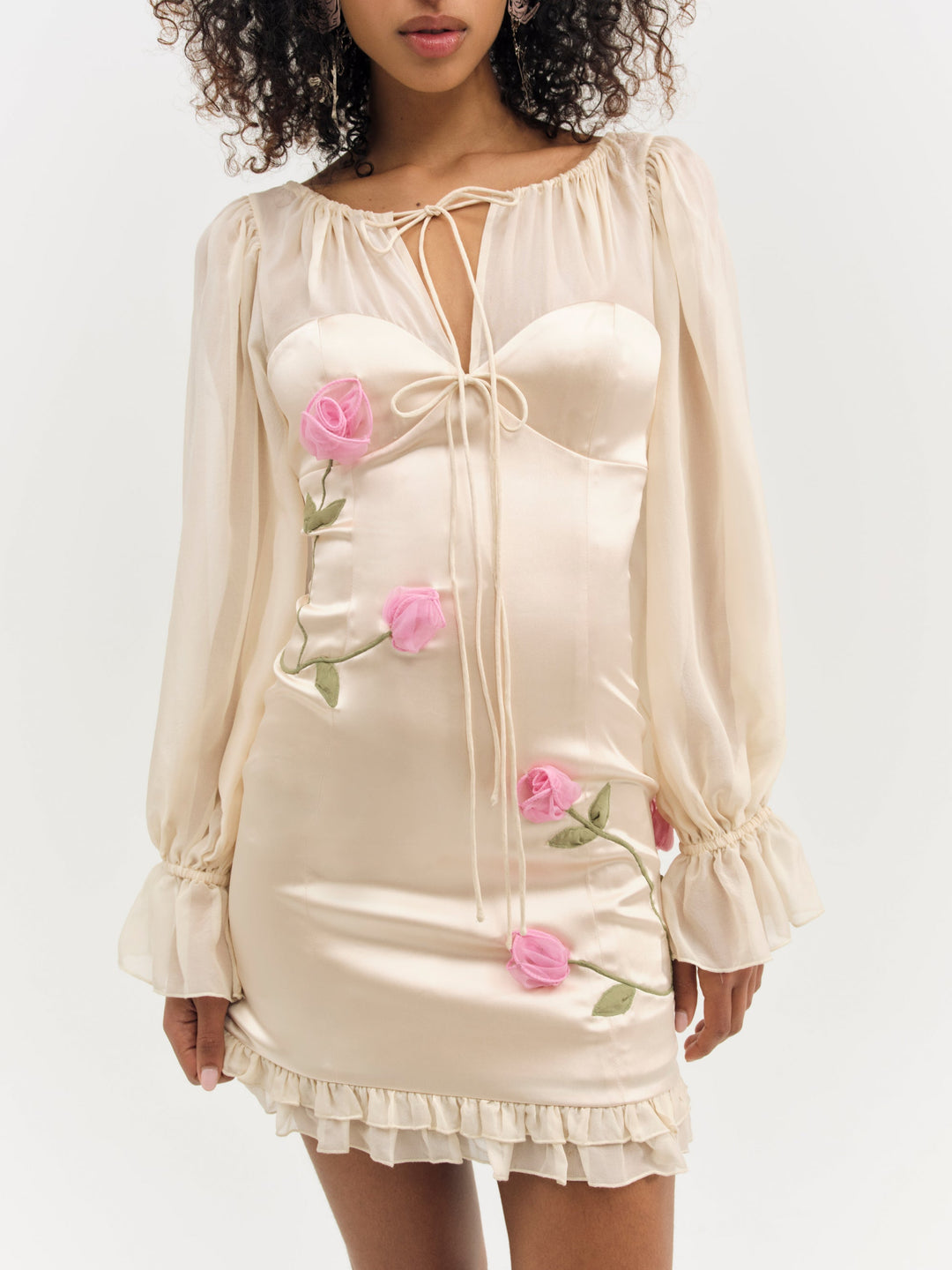 Ophelie Organza Mini Dress Blush
