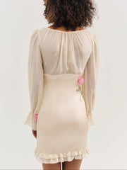 Ophelie Organza Mini Dress Blush