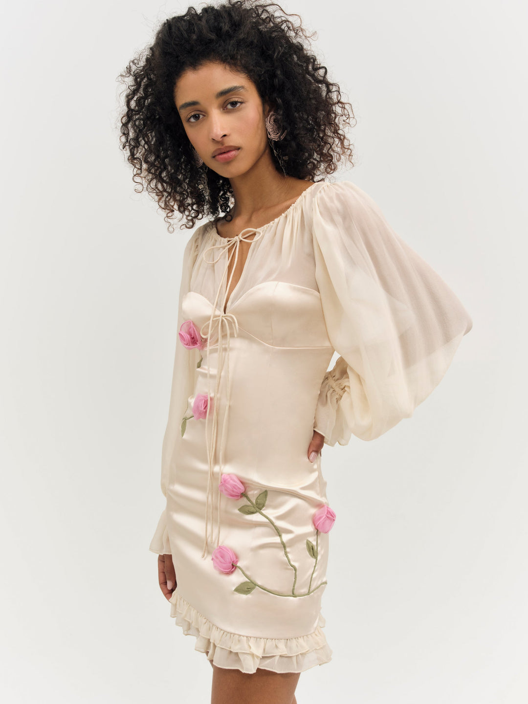 Ophelie Organza Mini Dress Blush