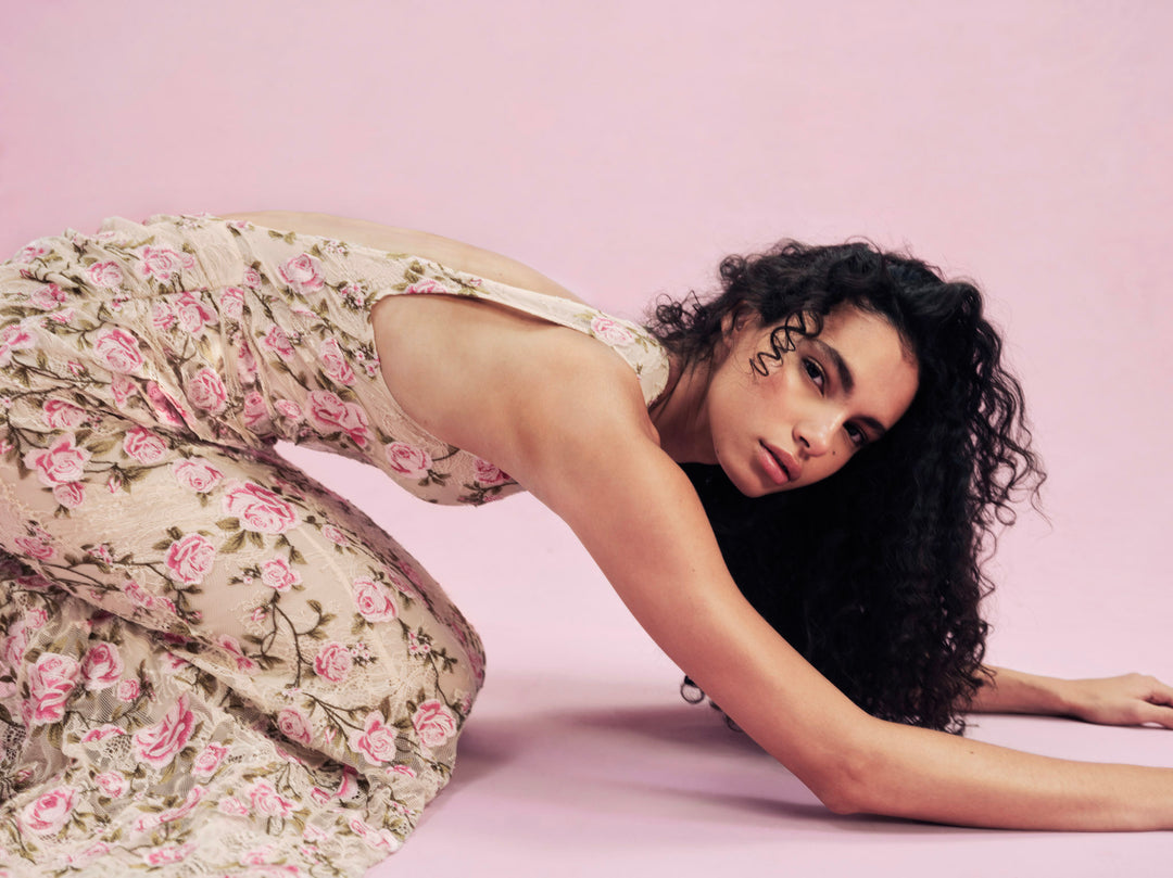 Esme Rose Embroidered Gown Pink