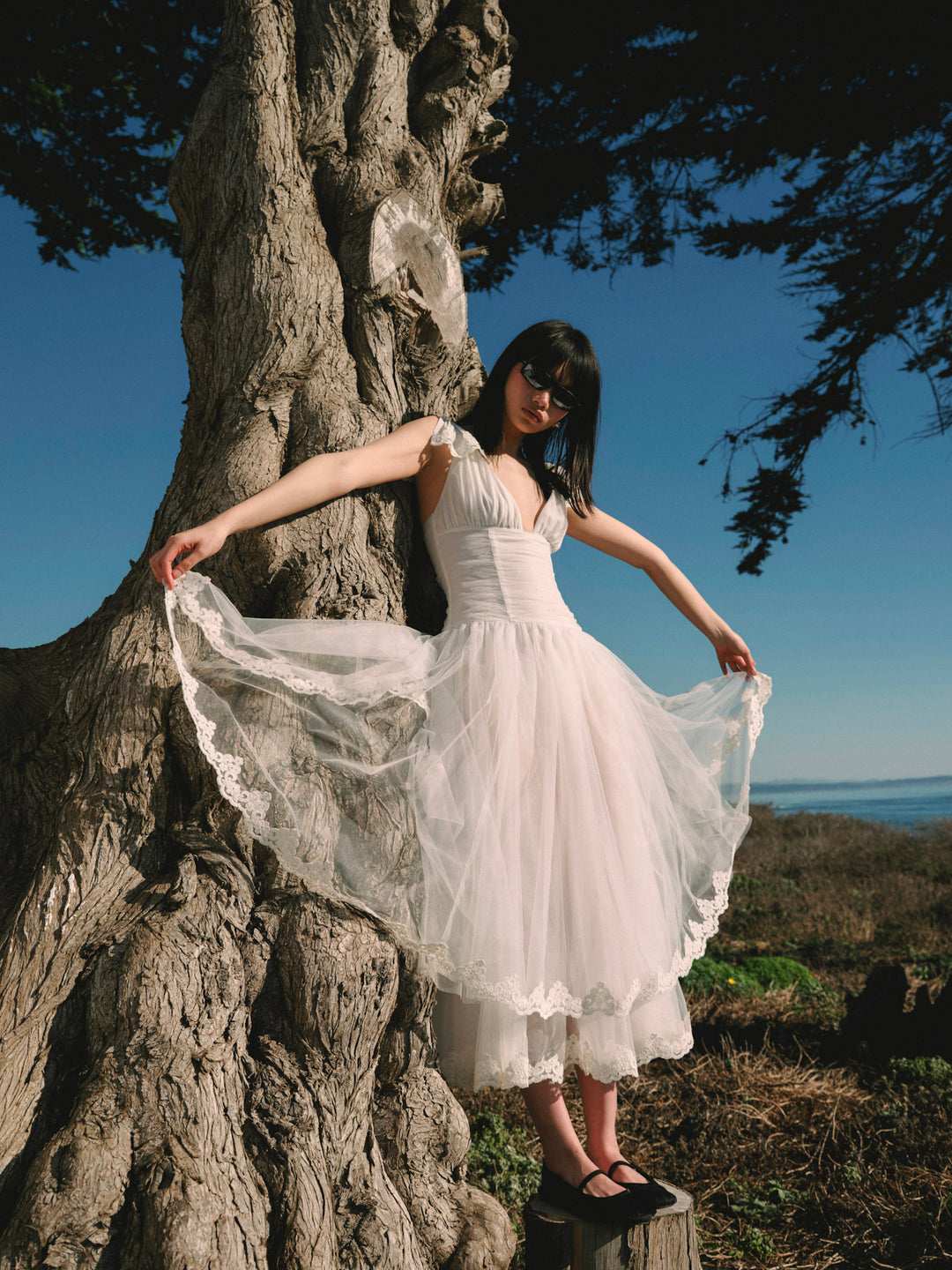Nicole Midi Dress White