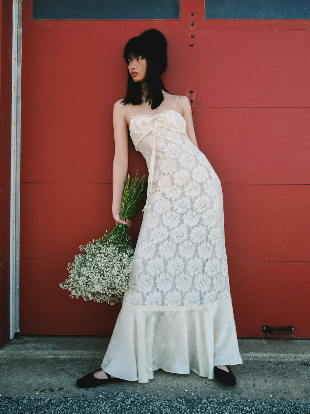 Claudia Rose Lace Gown Cream