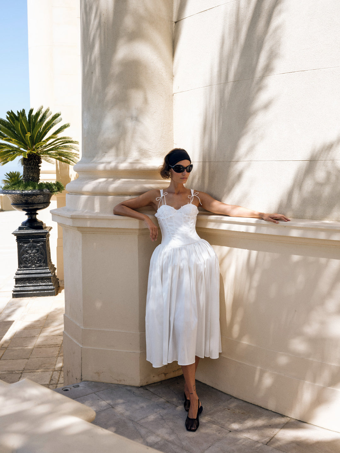 Antoinette Taffeta Gown White